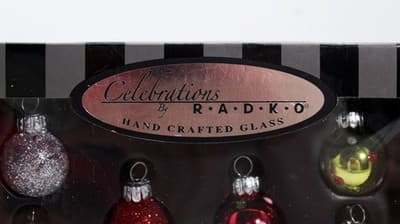 Celebrations by CHRISTOPHER RADKO 18 Mini Glass Ball Ornaments NIB - Thumbnail 6