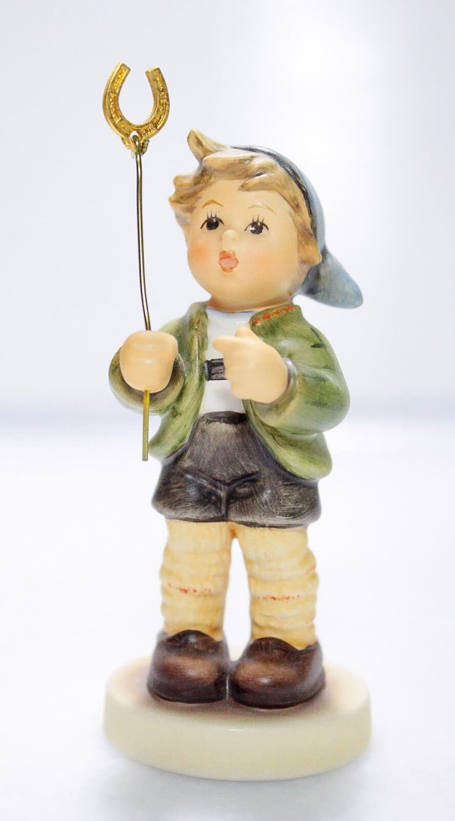 GOEBEL HUMMEL W. Germany "Little Luck" Hand Painted Porcelain Figurine TMK8 - Thumbnail 5