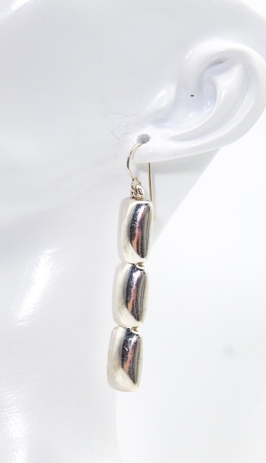Simon Sebbag Designs Sterling Silver 3-Tier Rectangular Drop Dangle Earrings - Thumbnail 5