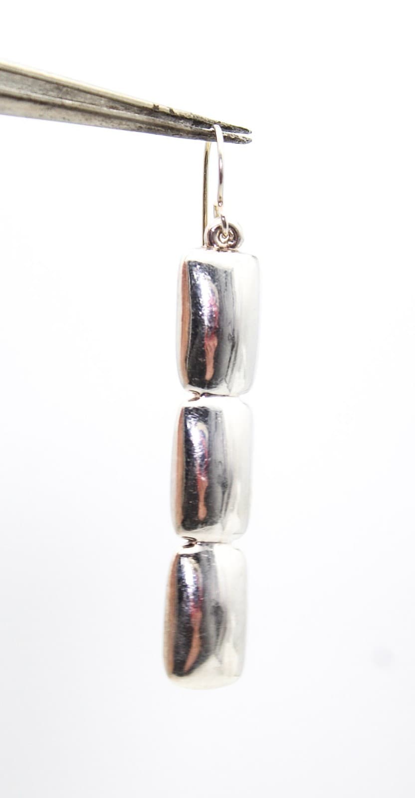 Simon Sebbag Designs Sterling Silver 3-Tier Rectangular Drop Dangle Earrings - Thumbnail 3