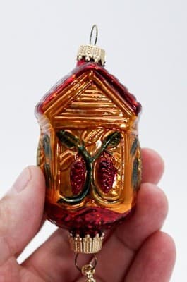 Vintage LAUSCHA Glass Cuckoo Clock Christmas Ornament Germany Pinecone - Thumbnail 2