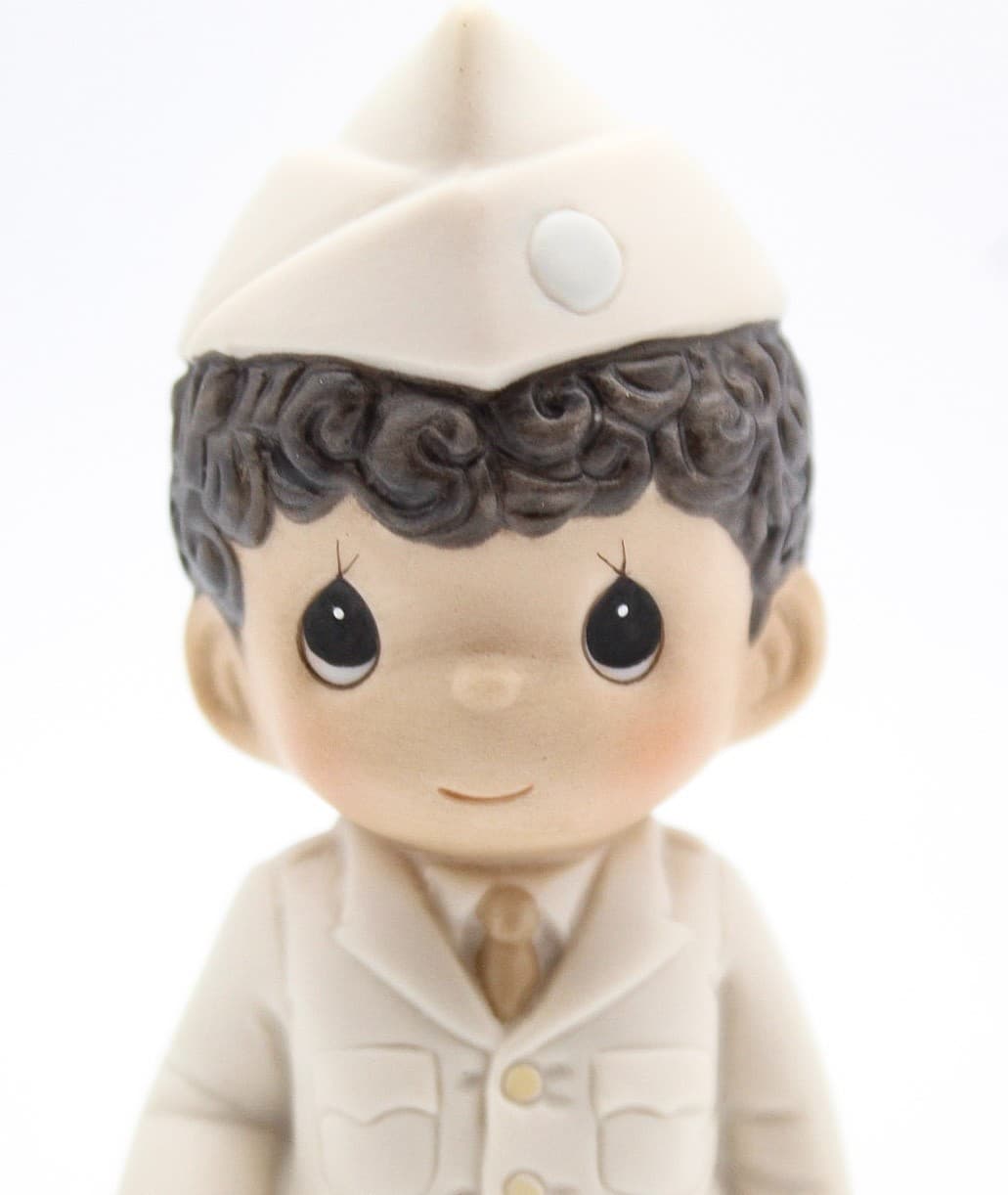 Precious Moments Bless Those Who Serve Their Country Porcelain Figurine 1991 - Thumbnail 2