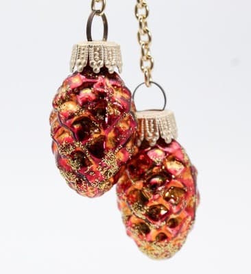 Vintage LAUSCHA Glass Cuckoo Clock Christmas Ornament Germany Pinecone - Thumbnail 4