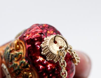 Vintage LAUSCHA Glass Cuckoo Clock Christmas Ornament Germany Pinecone - Thumbnail 8