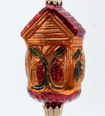 Vintage LAUSCHA Glass Cuckoo Clock Christmas Ornament Germany Pinecone - Thumbnail 5