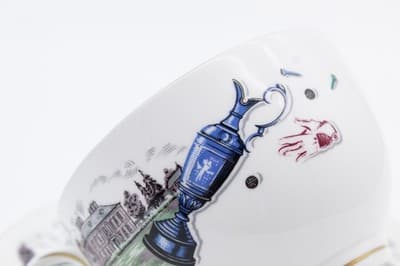 Royal Worcester To A Very Important Person Gold Clubs Bone China Cup & Saucer - Thumbnail 3