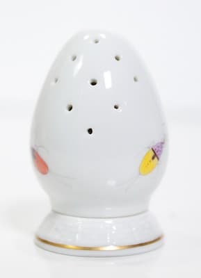 HEREND Hungary Hand Painted "Market Garden" Pattern Porcelain Shaker - Thumbnail 5
