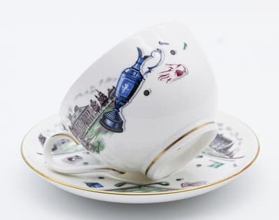 Royal Worcester To A Very Important Person Gold Clubs Bone China Cup & Saucer - Thumbnail 2
