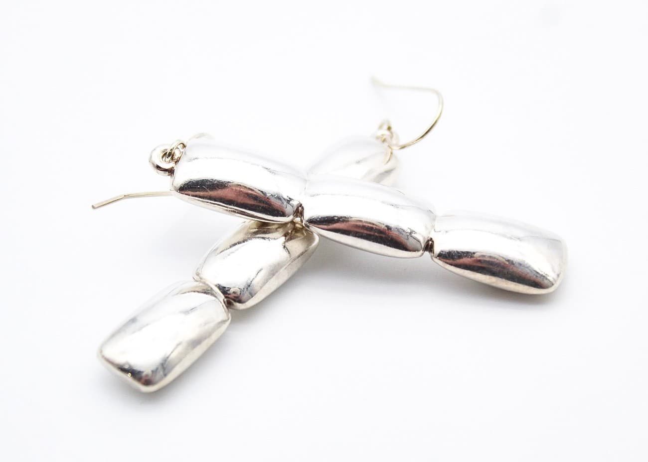Simon Sebbag Designs Sterling Silver 3-Tier Rectangular Drop Dangle Earrings - Thumbnail 2