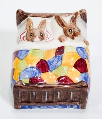 Vintage ROYAL DOULTON Bunnykins "Sleepy Time" Hand Painted Porcelain Figurine - Thumbnail 2
