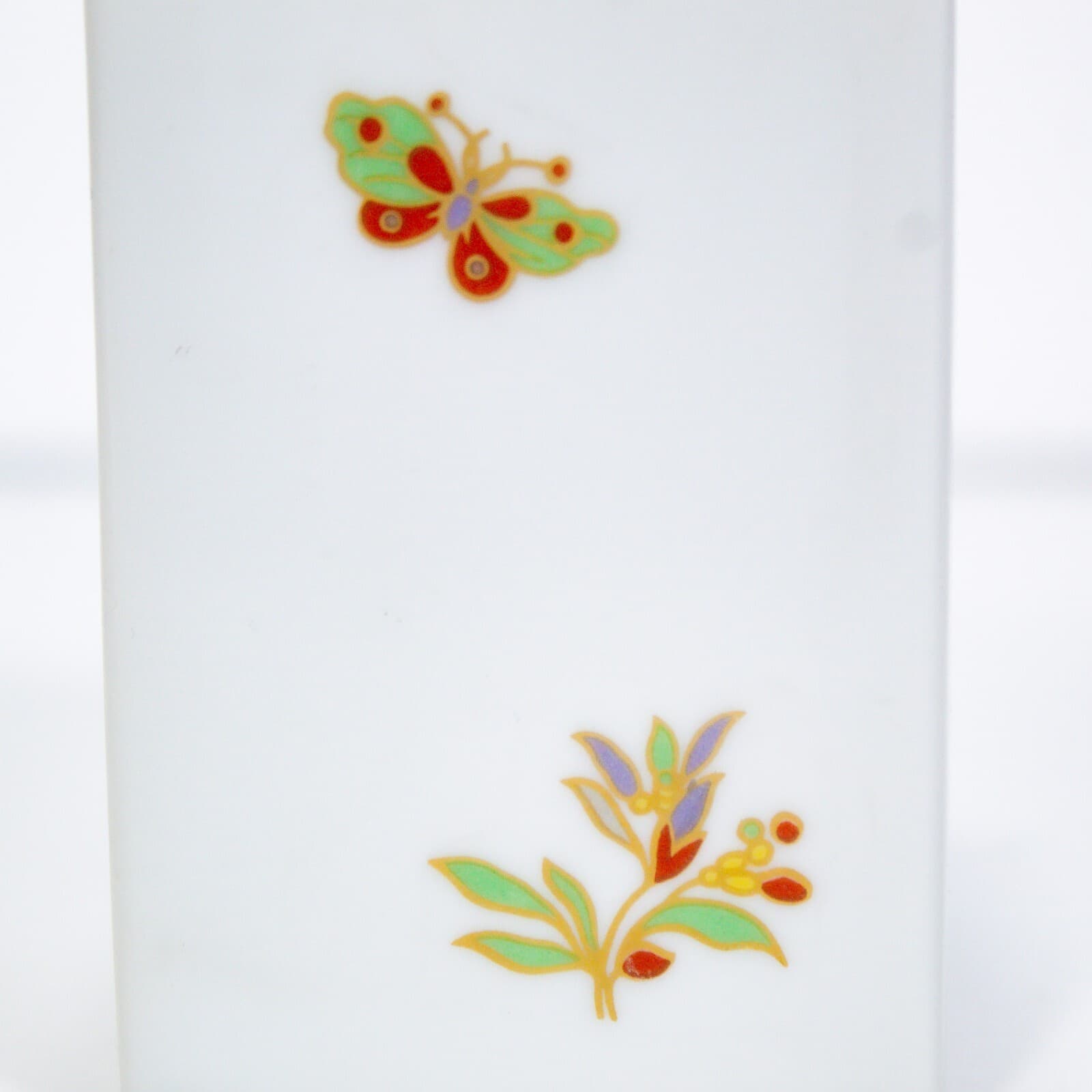 RICHARD GINORI Italy Paradise Floral Bird White Porcelain Tea Caddy With Lid - Thumbnail 3