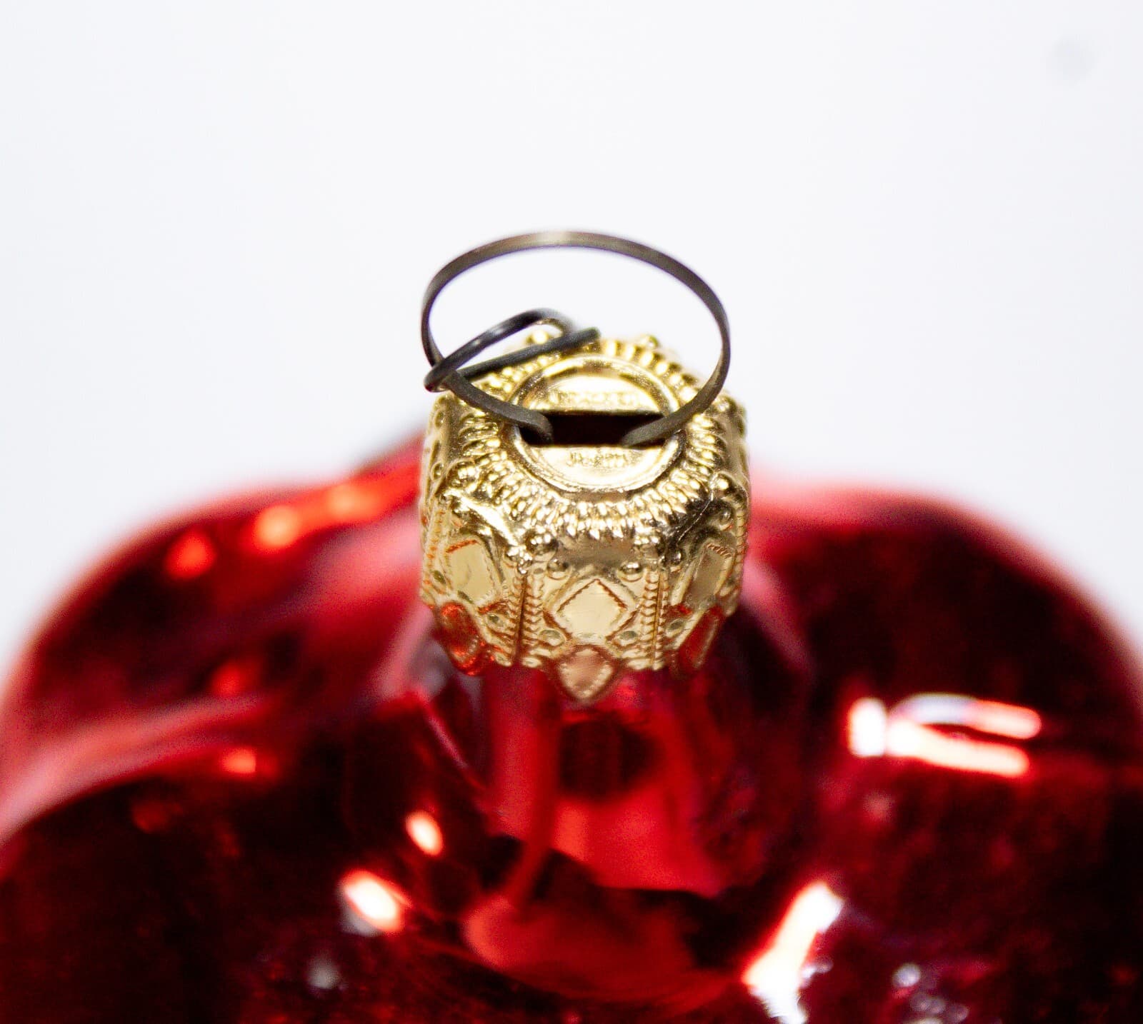 Vintage INGE GLAS Red Bell Pepper Decorative Vegetable Glass Christmas Ornament - Thumbnail 4