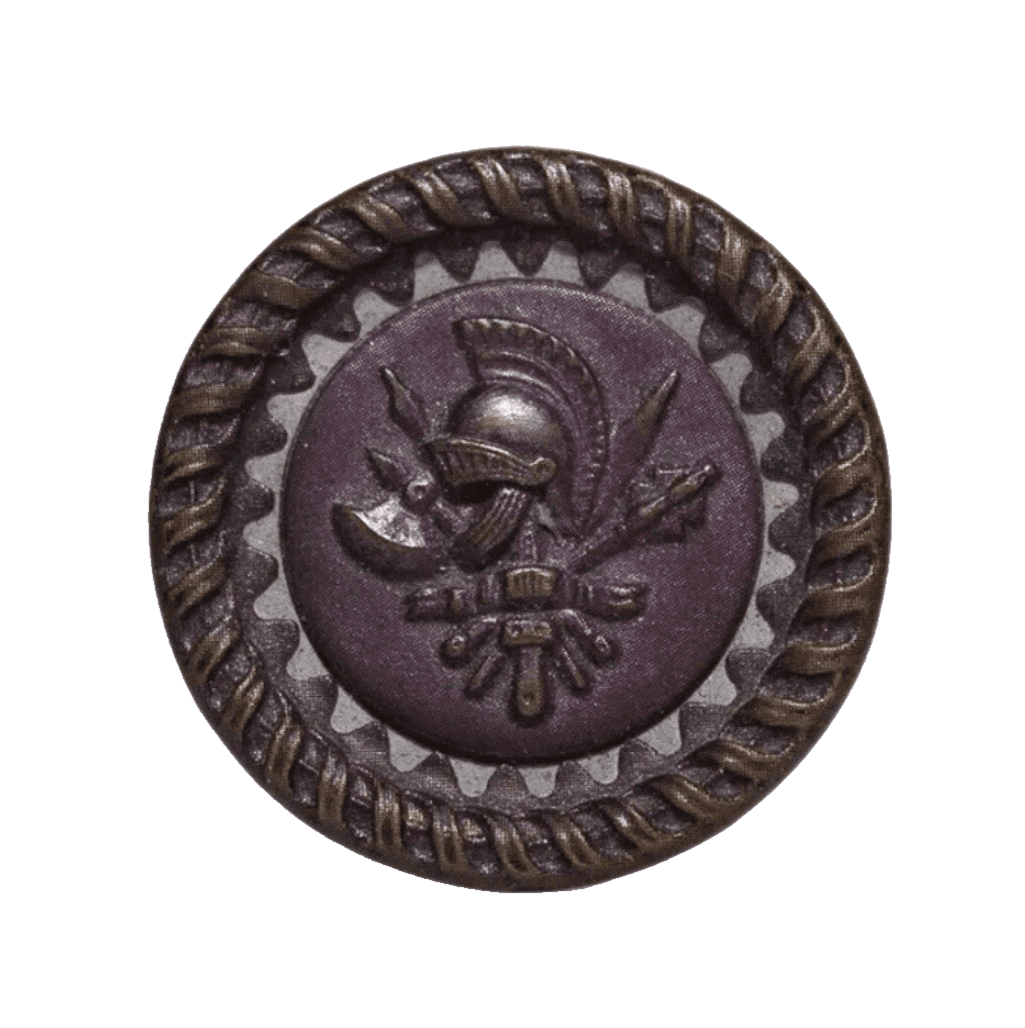 Antique Victorian Armor & Weapon Large Sewing Button - Image 1