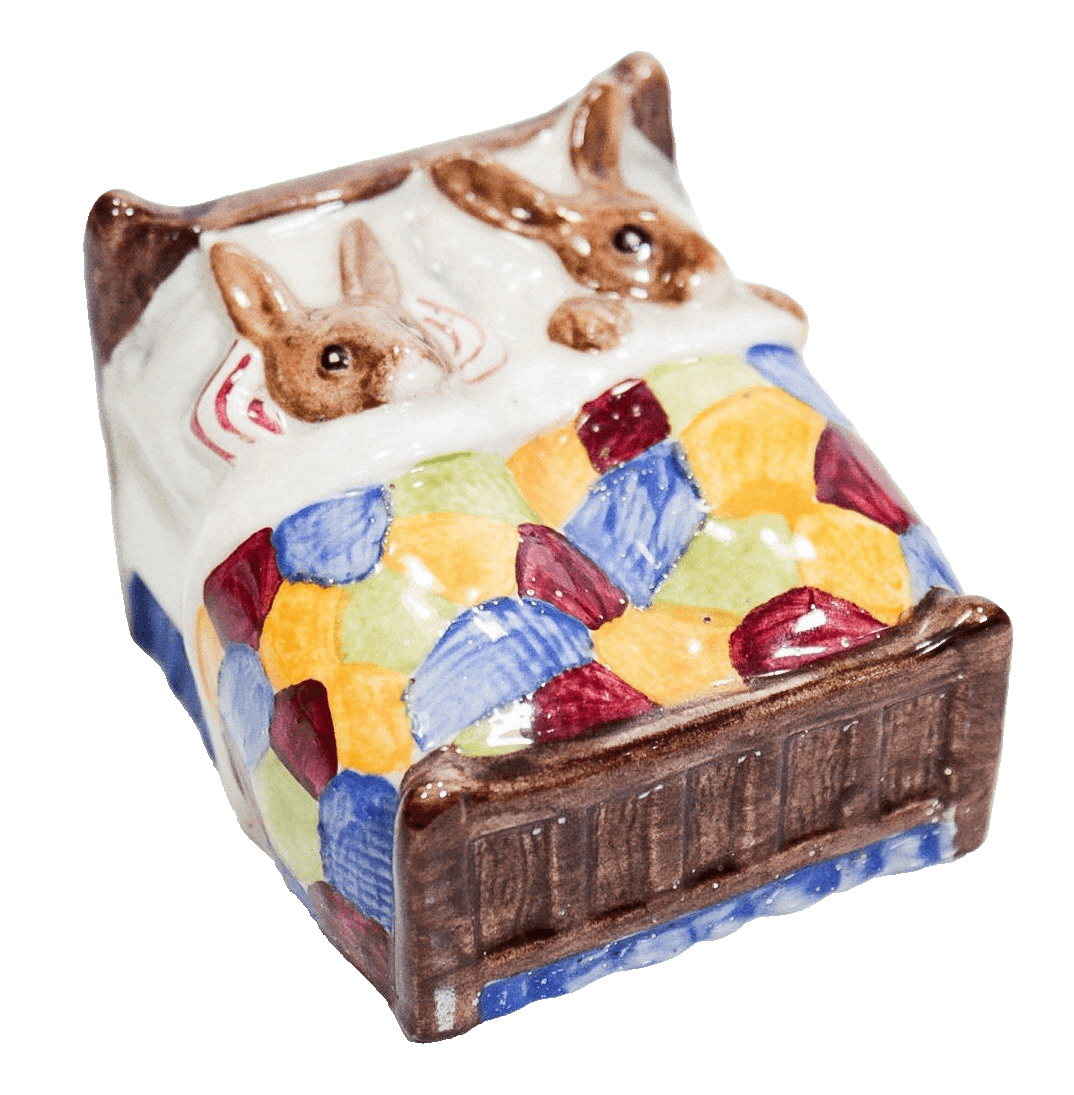 Vintage ROYAL DOULTON Bunnykins "Sleepy Time" Hand Painted Porcelain Figurine - Image 1