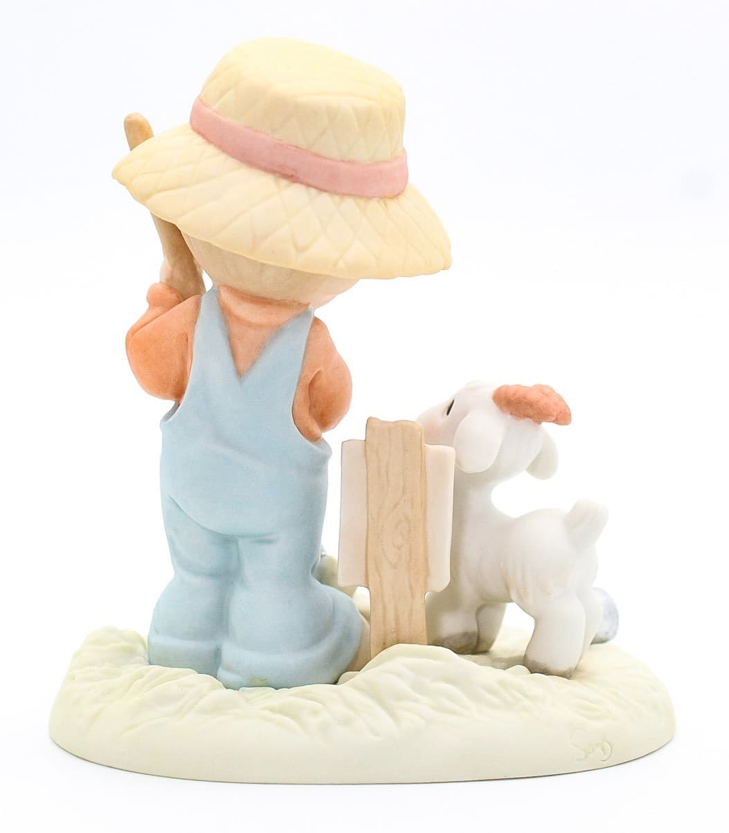 Precious Moments Fork Over Those Blessings To Others Porcelain Figurine 1992 - Thumbnail 5