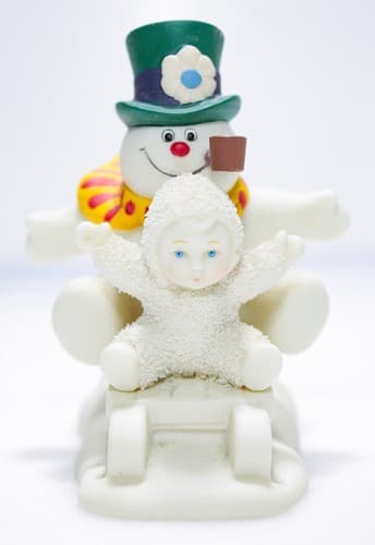 DEPARTMENT 56 "Fun With Frosty The Snowman" Snowbabies Porcelain Figurine - Thumbnail 2