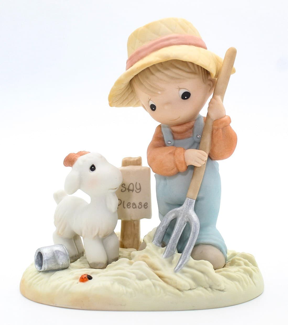 Precious Moments Fork Over Those Blessings To Others Porcelain Figurine 1992 - Thumbnail 7