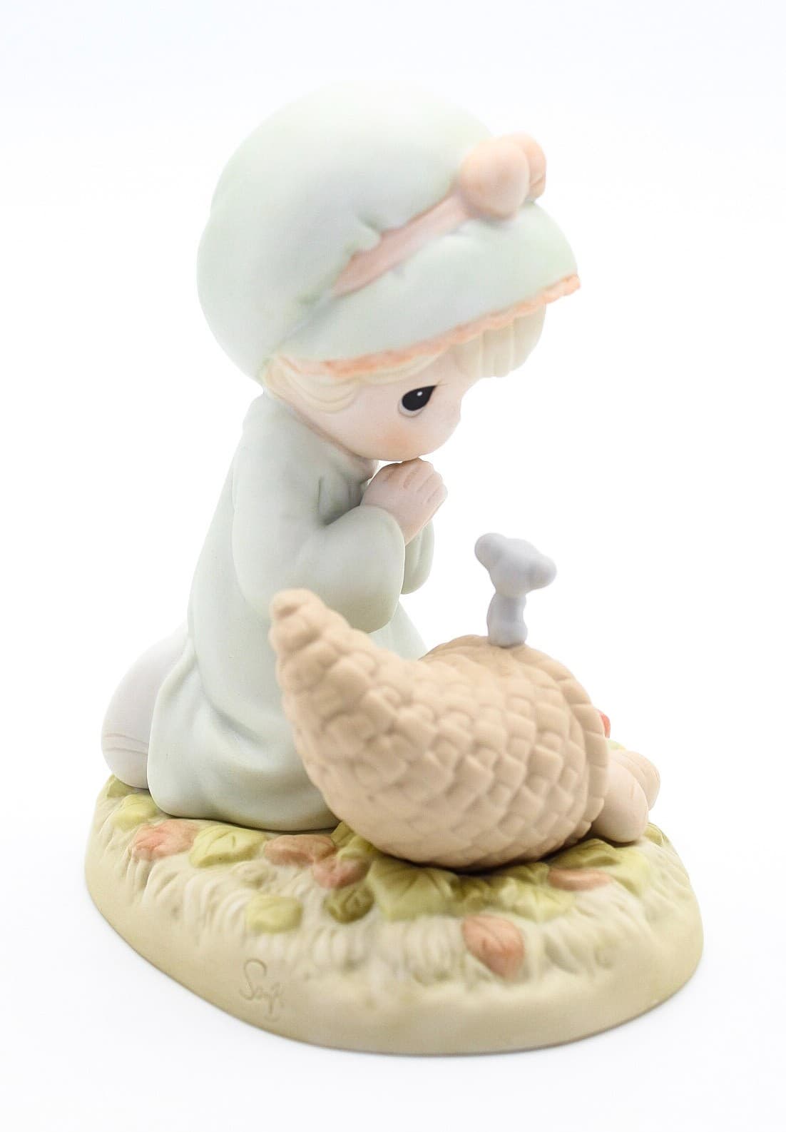 Precious Moments Praise God From Whom All Blessings Flow Porcelain Figurine 1998 - Thumbnail 5
