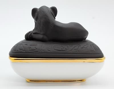 Vintage CVM Collections Of The Vatican Museum Italy Porcelain Lion Box RARE - Thumbnail 3