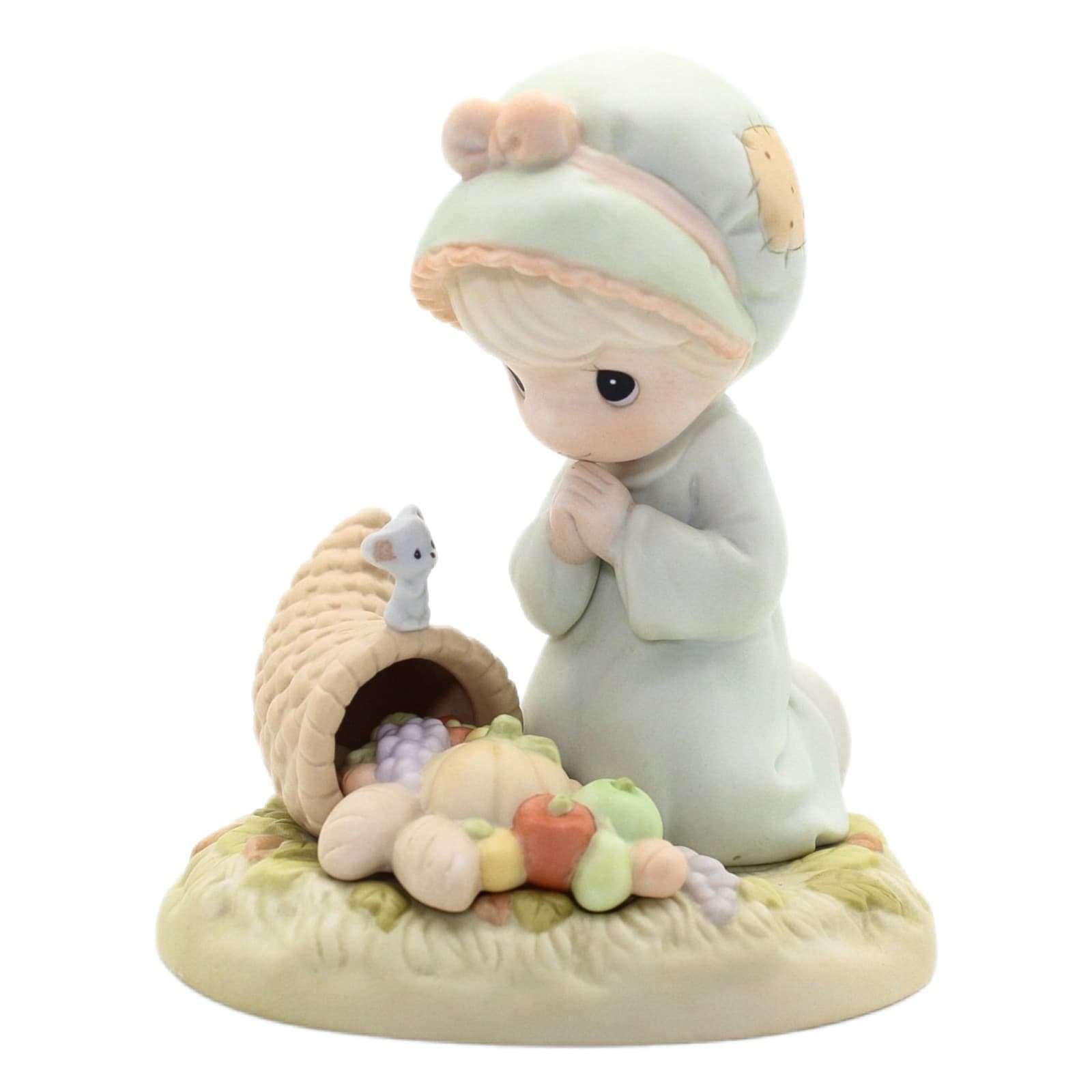Precious Moments Praise God From Whom All Blessings Flow Porcelain Figurine 1998 - Image 1