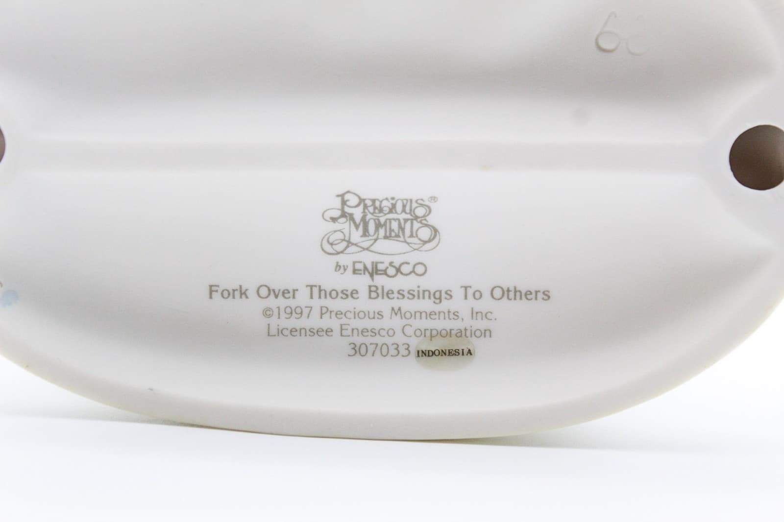 Precious Moments Fork Over Those Blessings To Others Porcelain Figurine 1992 - Thumbnail 6
