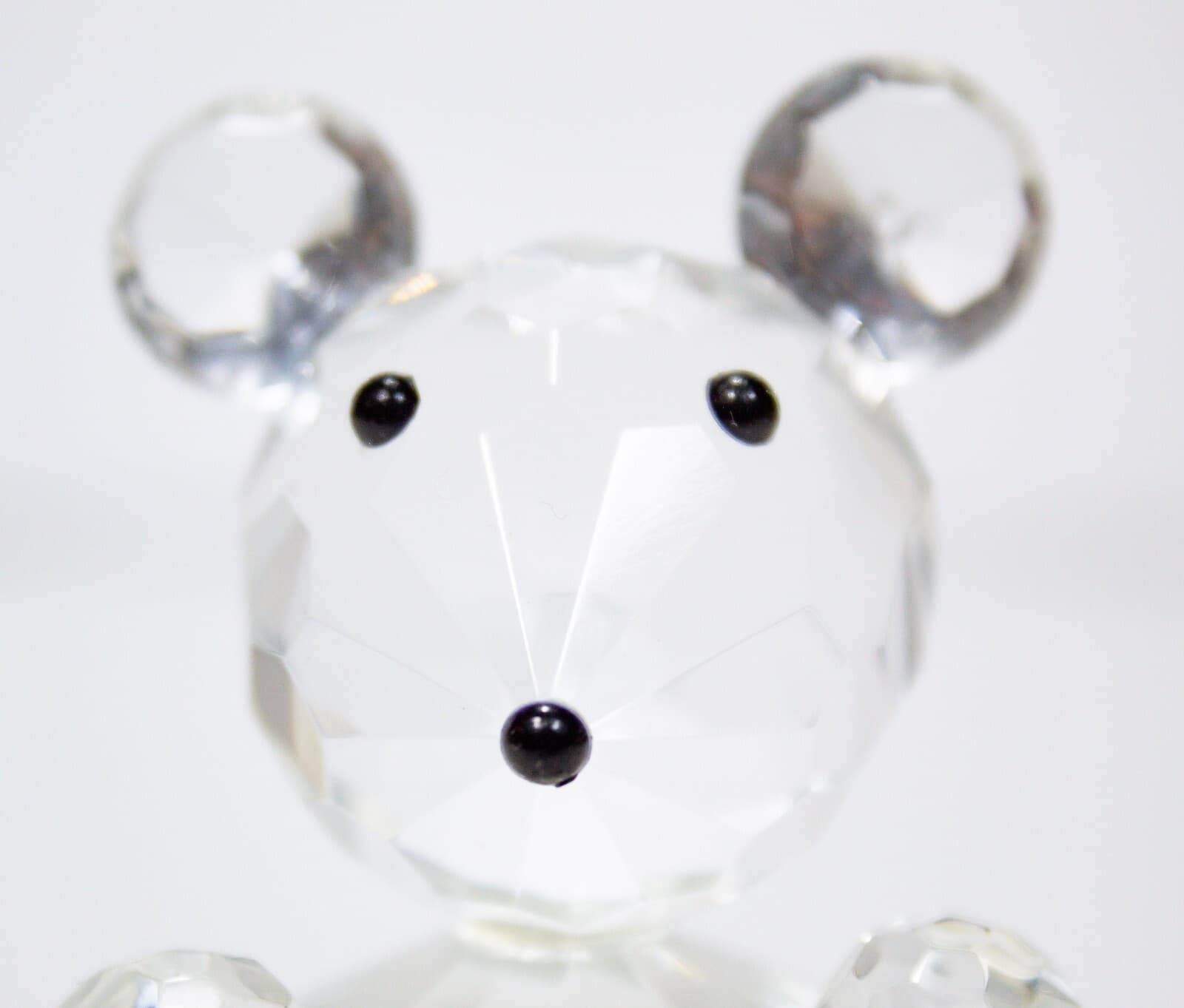 Fine Clear Crystal Glass Collectible Large Teddy Bear Animal Figurine - Thumbnail 5