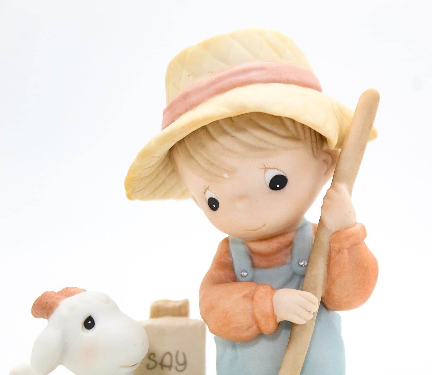 Precious Moments Fork Over Those Blessings To Others Porcelain Figurine 1992 - Thumbnail 2