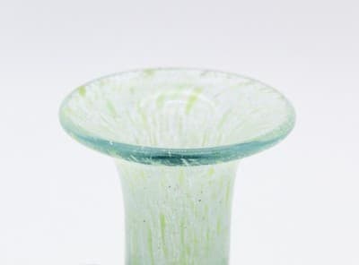 Mid-Century Modern Multicolor Art Glass Speckled Handled Small Vase - Thumbnail 5