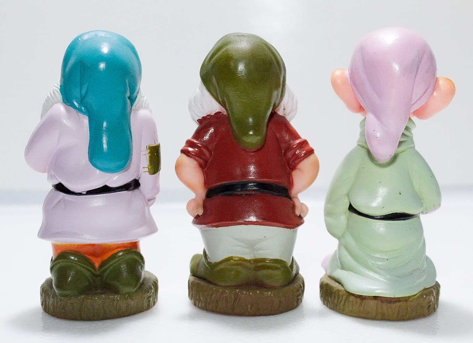 Disney Vintage Soft Plastic Snow White Dwarfs Sleepy/Doc/Dopey Decor Figures - Thumbnail 2