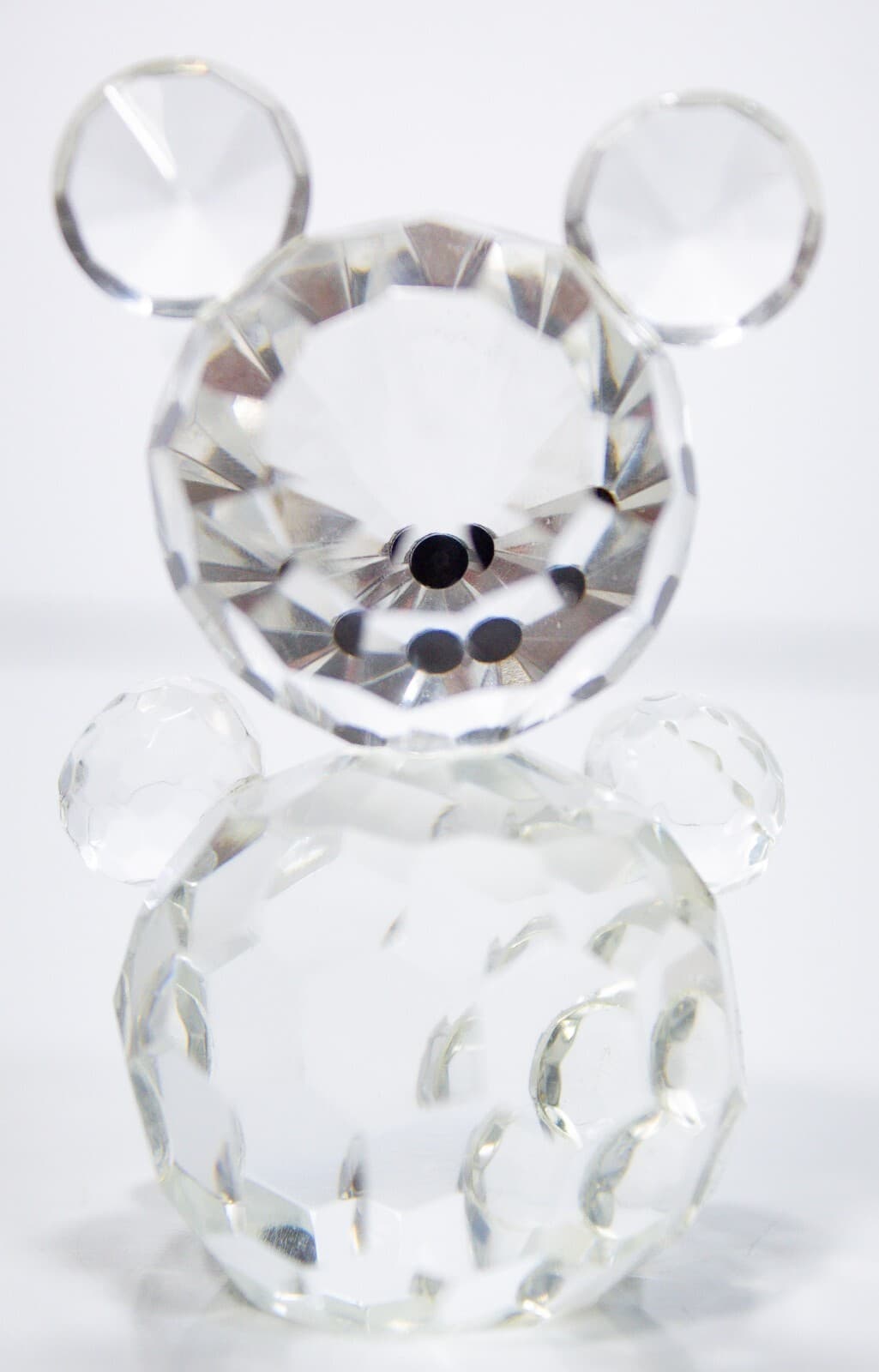 Fine Clear Crystal Glass Collectible Large Teddy Bear Animal Figurine - Thumbnail 2