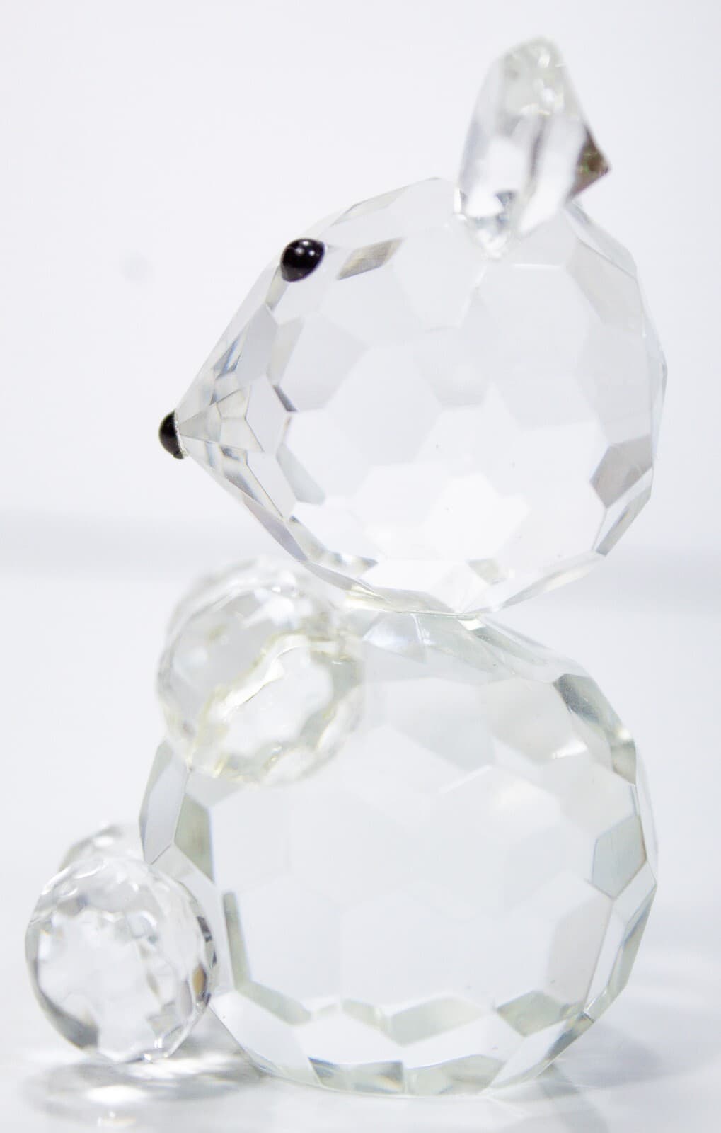 Fine Clear Crystal Glass Collectible Large Teddy Bear Animal Figurine - Thumbnail 4
