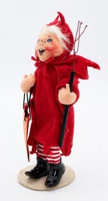2008 ANNALEE Mobilitee Devil w/ Pumpkin Bag Costume Halloween Doll - Thumbnail 5