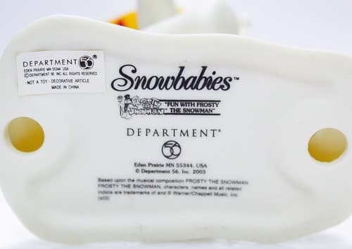 DEPARTMENT 56 "Fun With Frosty The Snowman" Snowbabies Porcelain Figurine - Thumbnail 7