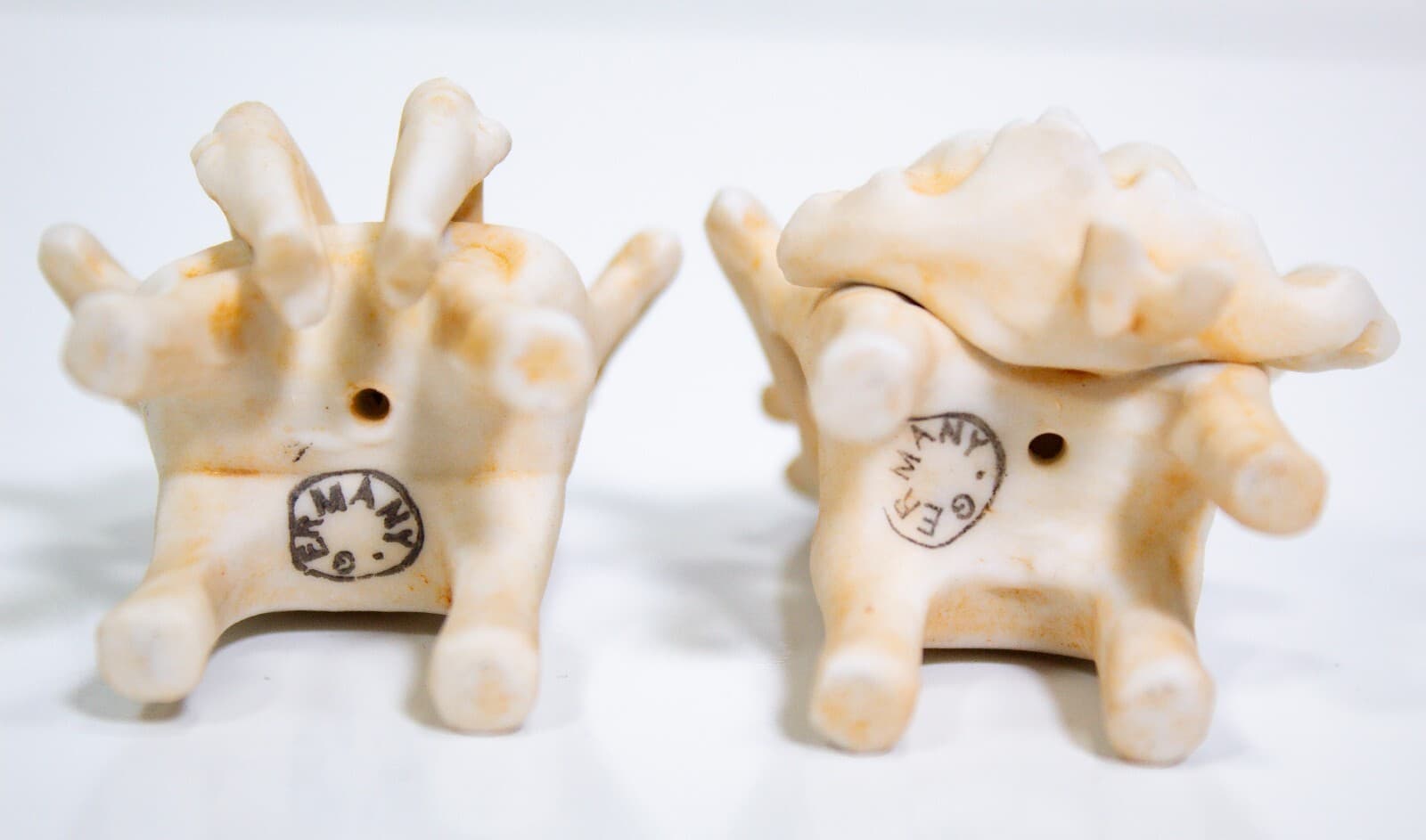 Vintage Pair Of Victorian German Bisque Sitting Man Woman Porcelain Figurines - Thumbnail 5