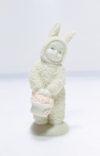 Department 56 Vintage A Basket of Cheers Easter Snowbunnies Porcelain Figurine - Thumbnail 7
