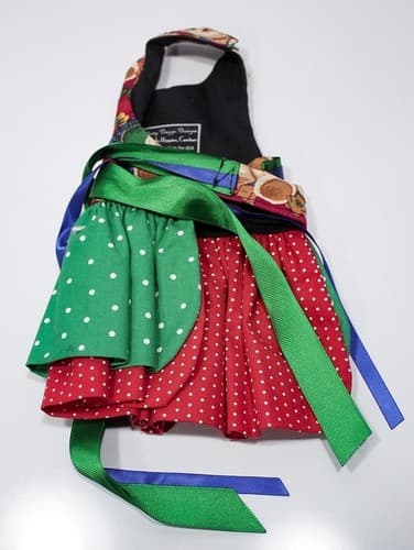 Designer LINDA HIGGINS Couture Classy Doggie Designs Small Multicolor Dog Dress - Thumbnail 2