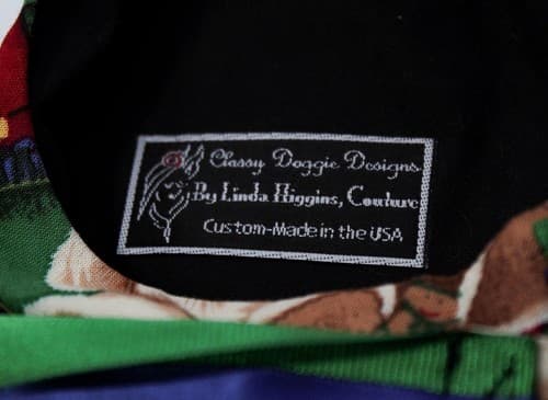 Designer LINDA HIGGINS Couture Classy Doggie Designs Small Multicolor Dog Dress - Thumbnail 3