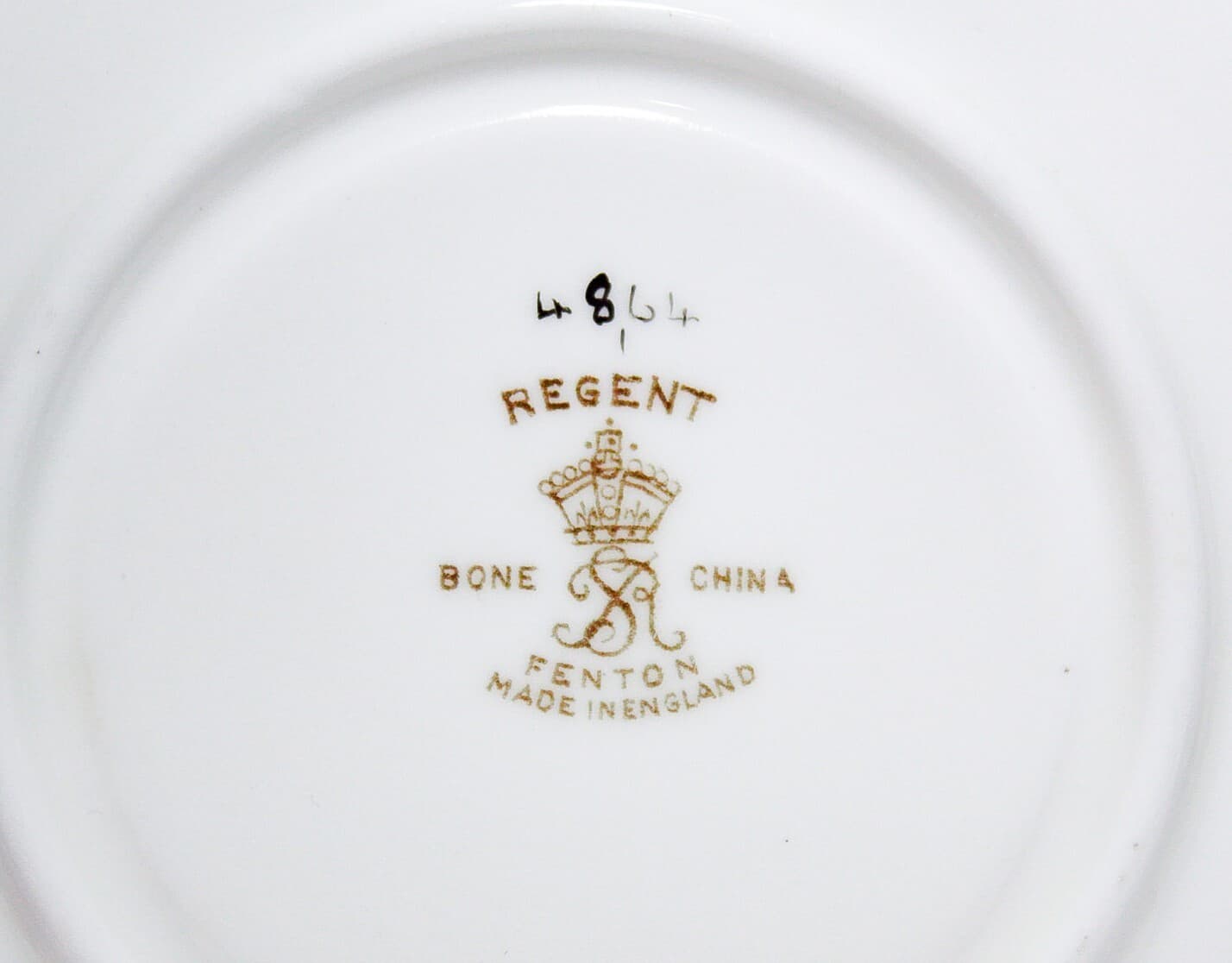 REGENT FENTON Antique England Fine Bone China Floral Gold Gilt Cup & Saucer - Thumbnail 7