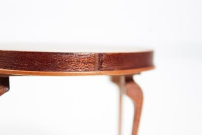 Vintage Handcrafted Miniature Dollhouse Natural Wood End Table Furniture 1:12 - Thumbnail 6