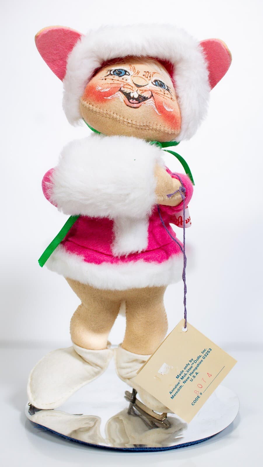 Vintage ANNALEE MOBILITEE 1991 Ice Skating Rabbit Artisan Doll NEW WITH TAG 12" - Image 1