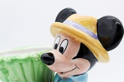 Disney 2000 Welcomes Mickey Mouse Ceramic Gardener Vase Planter Vintage - Thumbnail 6