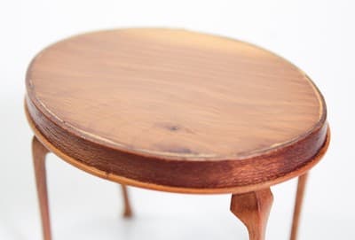 Vintage Handcrafted Miniature Dollhouse Natural Wood End Table Furniture 1:12 - Thumbnail 4