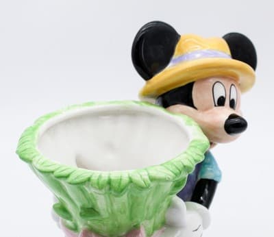 Disney 2000 Welcomes Mickey Mouse Ceramic Gardener Vase Planter Vintage - Thumbnail 9