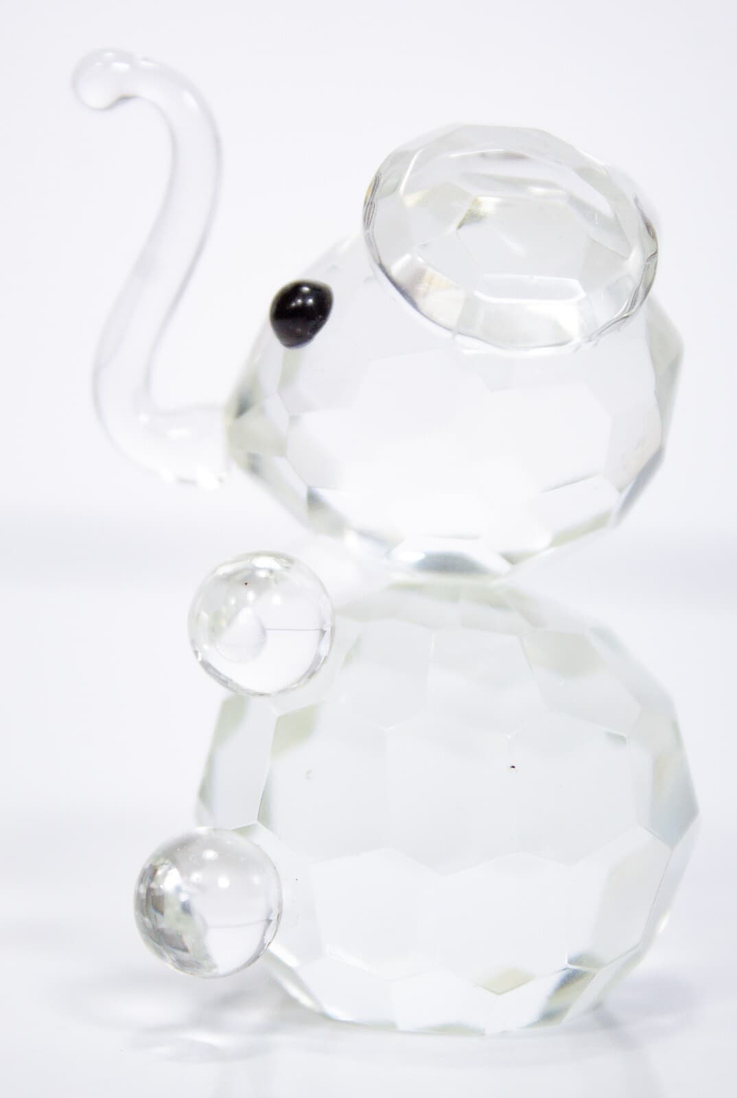 Clear Crystal Glass Elephant Collectible Animal Figurine 2" - Thumbnail 4