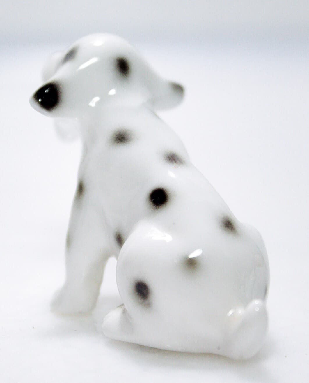Vintage Hand Painted Porcelain Sitting Playing Dog Hallmarked Figurine - Thumbnail 4