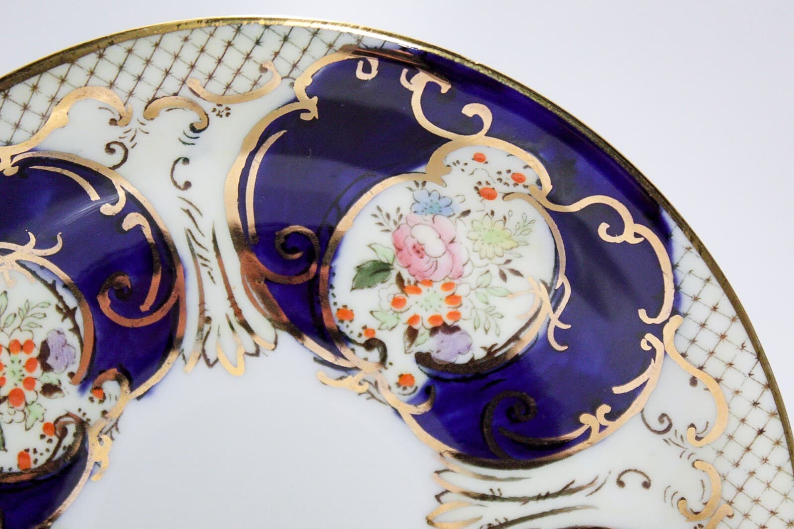REGENT FENTON Antique England Fine Bone China Floral Gold Gilt Cup & Saucer - Thumbnail 6