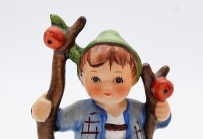 Hummel Goebel Apple Tree Boy West Germany Vintage Porcelain Figurine TMK5 - Thumbnail 4