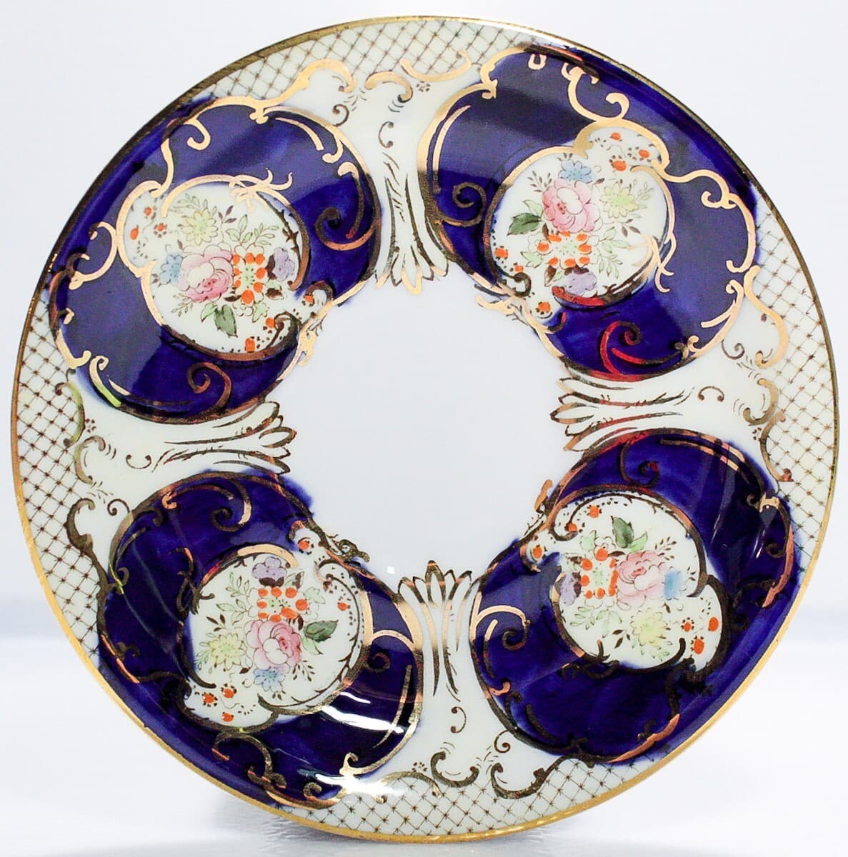 REGENT FENTON Antique England Fine Bone China Floral Gold Gilt Cup & Saucer - Thumbnail 5