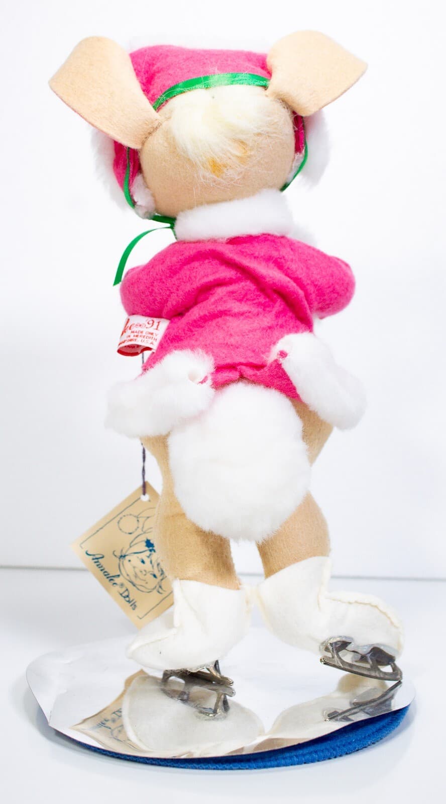Vintage ANNALEE MOBILITEE 1991 Ice Skating Rabbit Artisan Doll NEW WITH TAG 12" - Thumbnail 2