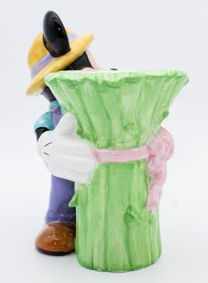 Disney 2000 Welcomes Mickey Mouse Ceramic Gardener Vase Planter Vintage - Thumbnail 3